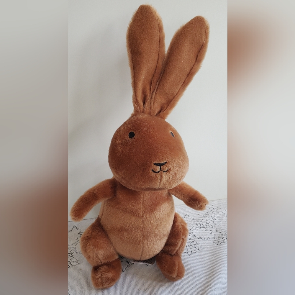 Brown Bunny Rabbit Going On An Egg Hunt Stuffed Plush 13” Kohls Cares Easter